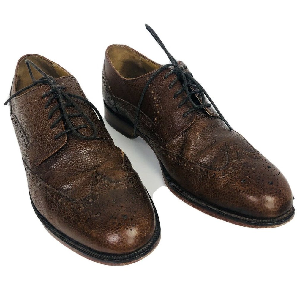 Cole Haan Carter Wing Tip Brown Grain Leather shoe